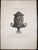 Artist's proof, printed on antique laid paper, large margins, representing an antique marble vase, whose details are...