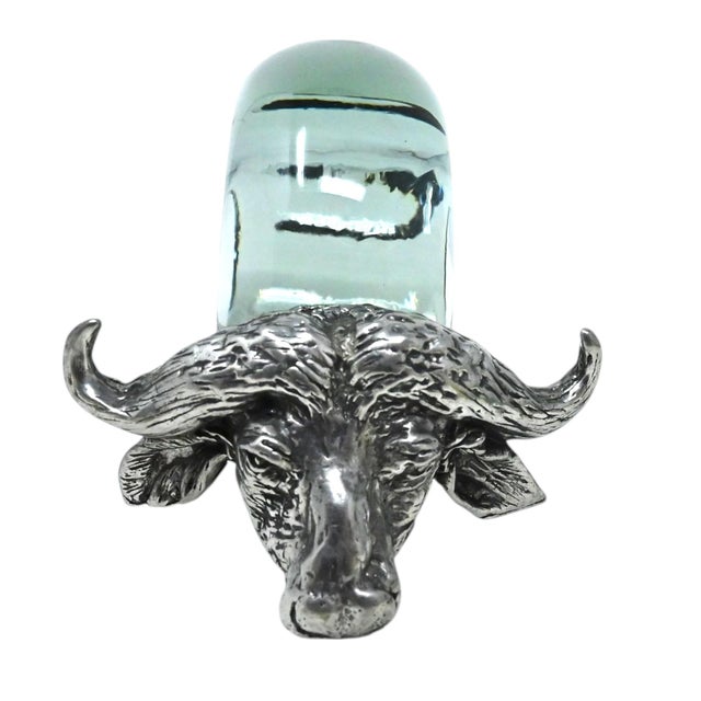 Vintage Makoulpa Safari Napkin Rings Set of 6 | Recycled Ngwenya Glass & Pewter African Wildlife Animals | Sustainable Ethical Nature Gift For Sale In Tampa - Image 6 of 17