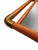 Rectangular mirror featuring a warm-toned solid wood frame with brass corner fittings. Good pre-owned condition with...