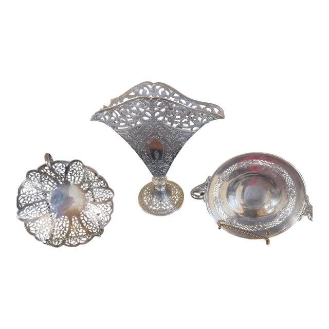 Early 20th Century A Collection of Three Art Nouveau Table Top Decor-Set of Three (3) For Sale