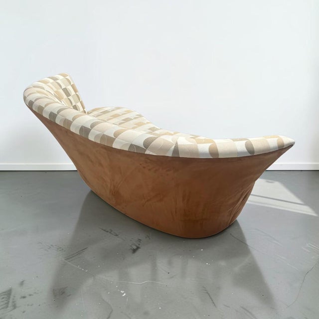Brown Weiman Style Modern Curved Full-Back Sofa For Sale - Image 8 of 10