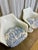 Eero Saarinen Mid-Century Saarinen Style Chairs With Blue Toile Cushions-a Pair For Sale - Image 4 of 7