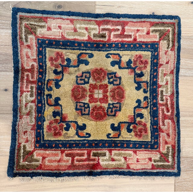 Mid-20th Century Chinese Art Deco Rug 2'1" X 2'2" For Sale - Image 10 of 10