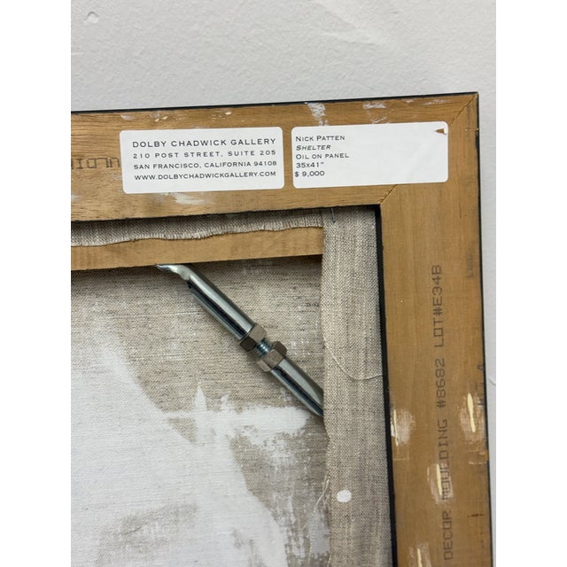 Nick Patten Shelter Oil on Canvas, Framed For Sale - Image 10 of 12