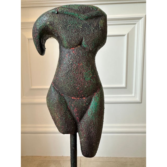 Mid 20th Century Vintage Brutalist Female Torso Sculpture For Sale - Image 5 of 17