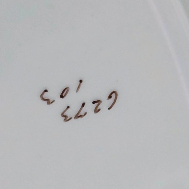 1930s Rosenthal Continental Ivory Teal & Gold Dinner Plates, Pink Floral - Set of 6 For Sale - Image 12 of 12