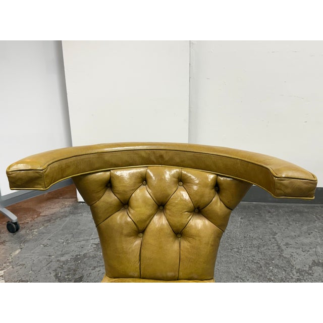 Wood Edward Wormley for Dunbar Mid-Century Cock Fighting Tufted Lounge Chair For Sale - Image 7 of 12