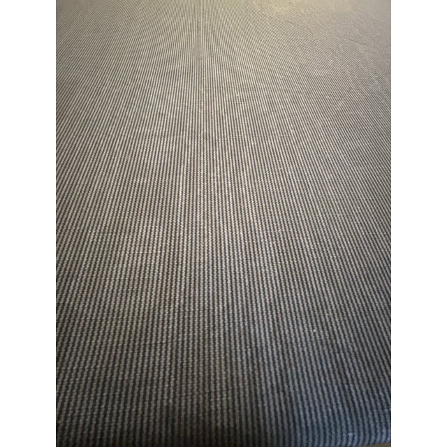 Textile Over 52 Yards of Blue Moire Striped Fabric From Brunschwig & Fils For Sale - Image 7 of 9