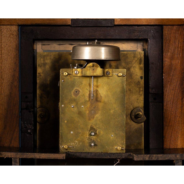 Ebony Table Clock with Semi-Precious Stone Inlay, Central Italy, 18th Century For Sale - Image 10 of 12