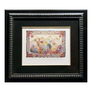 Roy Tonkin Quartet II Serigraph on Paper Black Custom Framed