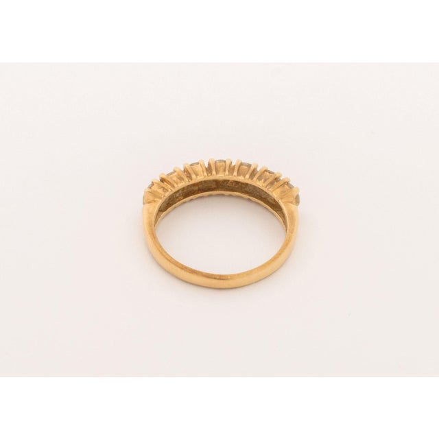 Gold Vintage 14k Yellow Gold and Diamond Wedding Band For Sale - Image 8 of 8