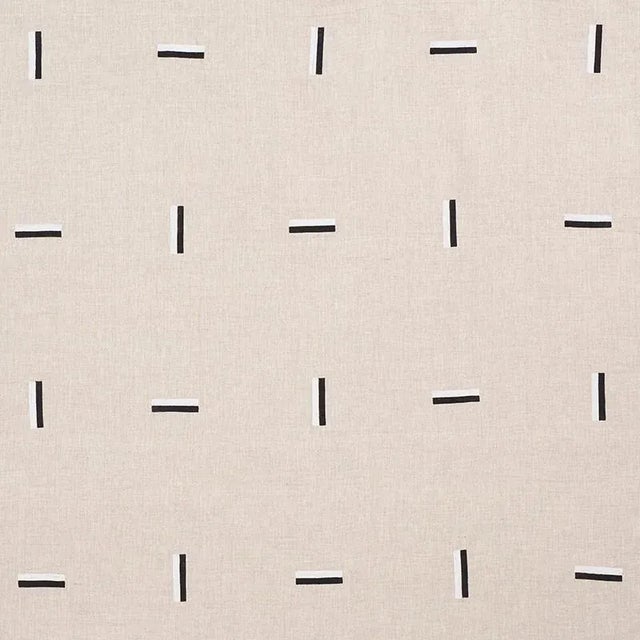 Art Deco Schumacher X Caroline Z Hurley Icehouse Fabric in Black & White For Sale - Image 3 of 3