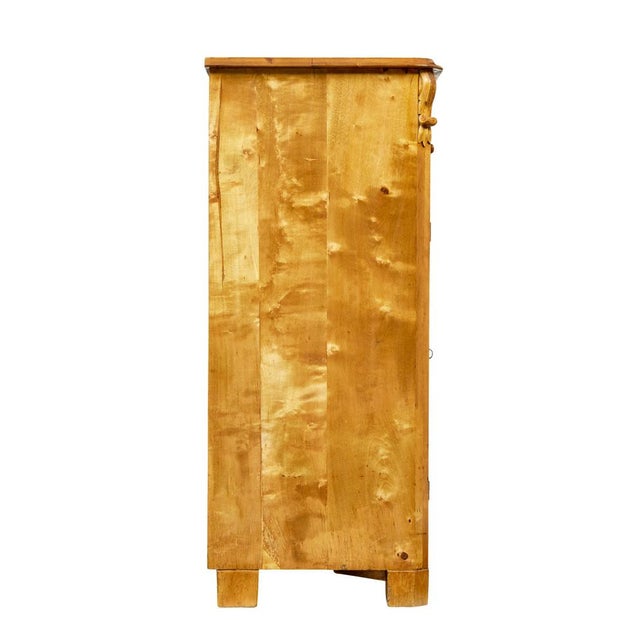 19th Century Swedish Tiger Birch Cupboard, 1870 For Sale - Image 3 of 12