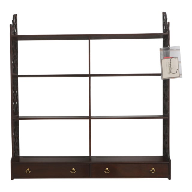 Stickley Colonial Williamsburg Mahogany Double What Not Shelf For Sale