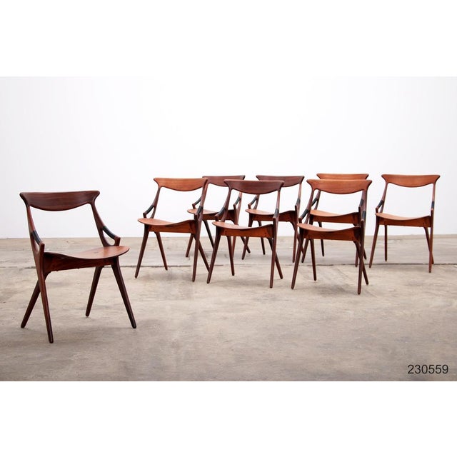 Model 71 Dining Chairs by Arne Hovmand Olsen for Mogens Kold, 1960s, Set of 4 For Sale - Image 17 of 18