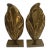 1977 Chapman Brass Leaf Table Lamps - a Pair For Sale