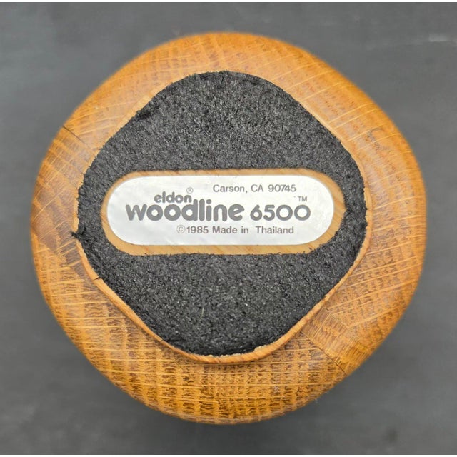Camel 1980s Eldon Woodline 6500 Oak Wood Pencil Holder For Sale - Image 8 of 9
