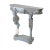 Pair of Vintage Silver and Gray Rococo-Style Side Tables/Console Tables For Sale - Image 9 of 12
