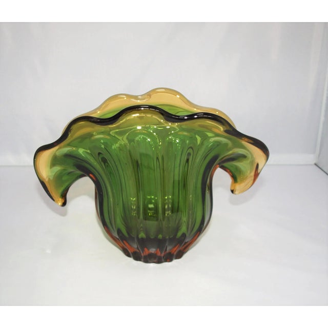 Glass 2000s Unikat Blown Glass Vase Fashioned as a Clam Shell Numbered For Sale - Image 7 of 7