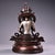 Traditional Late 20th Century Nepalese Silver-Inlaid Bronze Vajrasattva Statue Buddhist Deity 8.7" For Sale - Image 3 of 9