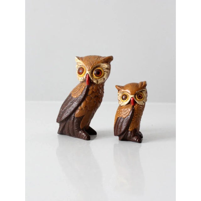 Vintage Owls Pair For Sale - Image 11 of 11