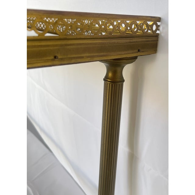 Bronze Black Glass & Gallery Cocktail Table Attributed to Maison Jansen, 1940 For Sale - Image 8 of 18