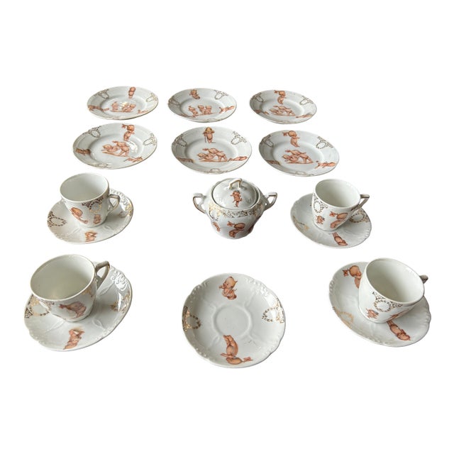 Late 19th Century Rosie O'Neill Bavarian Child's Tea Set - Set of 16 For Sale