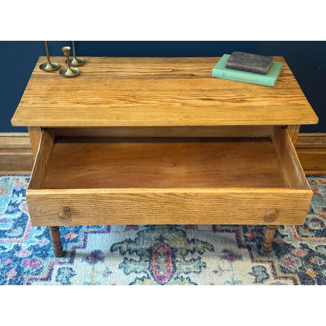 Wood 19th-Century American Golden Oak Commode Dresser With Tilting Mirror For Sale - Image 7 of 9