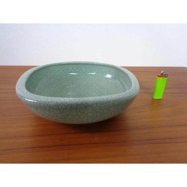 1950s Craquele Glaze Ceramic 5749 Bowl by Friedgard Glatzle for Karlsruher Majolika, 1950s For Sale - Image 5 of 13