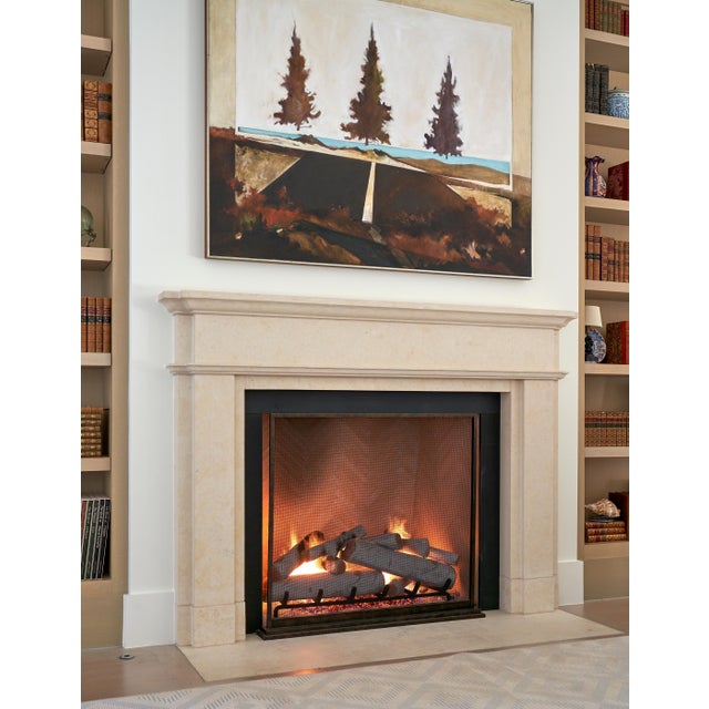 Modern Gold Rubbed Black August Fireplace Screen Iron For Sale - Image 3 of 9