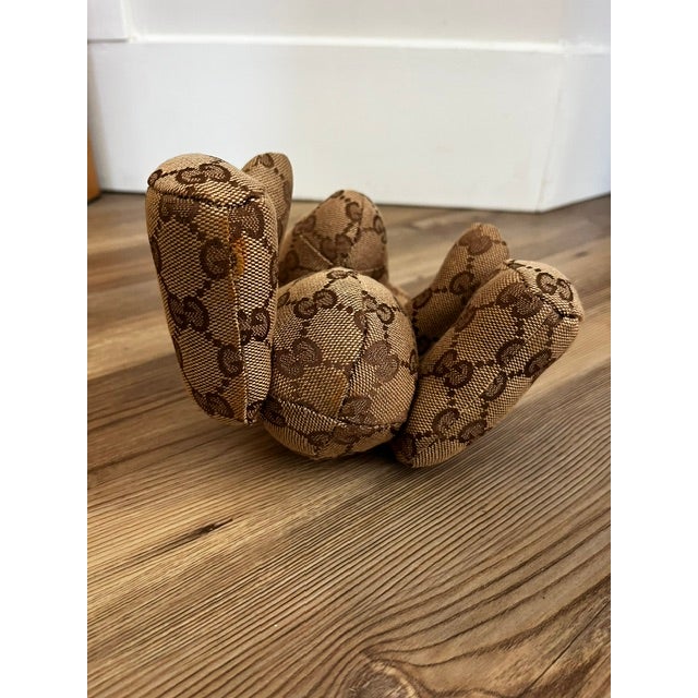 Rare find. Vintage circa 2001 Gucci style monogram teddy bear.