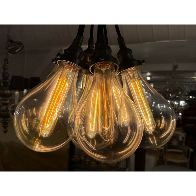 Restoration Hardware Filament Chandelier For Sale In San Francisco - Image 6 of 12