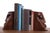 1980s Vintage Italian Leather Bookends For Sale - Image 5 of 5