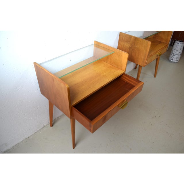 WK Möbel Bedside Tables by Helmut Magg for WK Möbel, 1950s, Set of 2 For Sale - Image 4 of 9