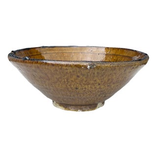 1970s Moroccan Amber Tamegroute Bowl For Sale