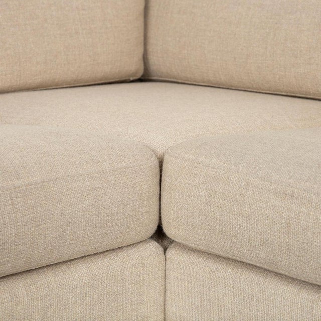 Textile Conseta Corner Sofa in Beige, Cream, and Sand Fabric with Chrome Legs from Cor For Sale - Image 7 of 15