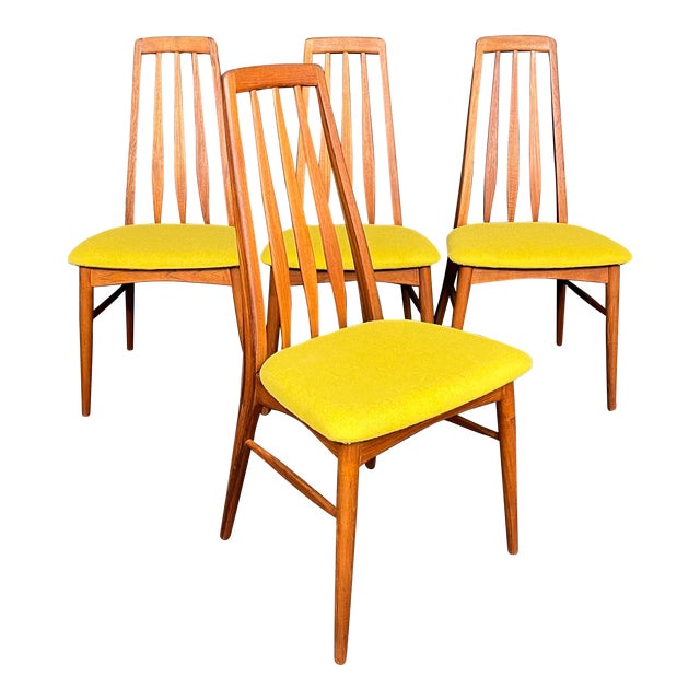 1960s Vintage Mid Century Danish Teak Dining Chairs by Koefoeds Hornslet - Set of 4 For Sale