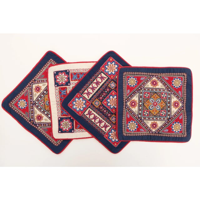 Blue Ena De Silva Pillow Covers - Set of 4 For Sale - Image 8 of 12