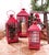 Traditional Red Metal Lantern (Set of 3) For Sale In Chicago - Image 6 of 9