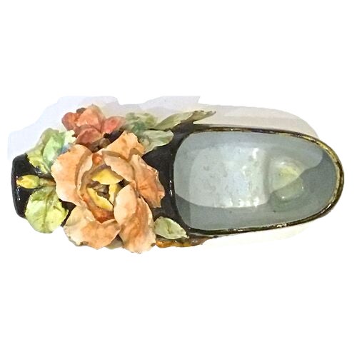 Antique Majolica Shoe Vase For Sale - Image 4 of 6