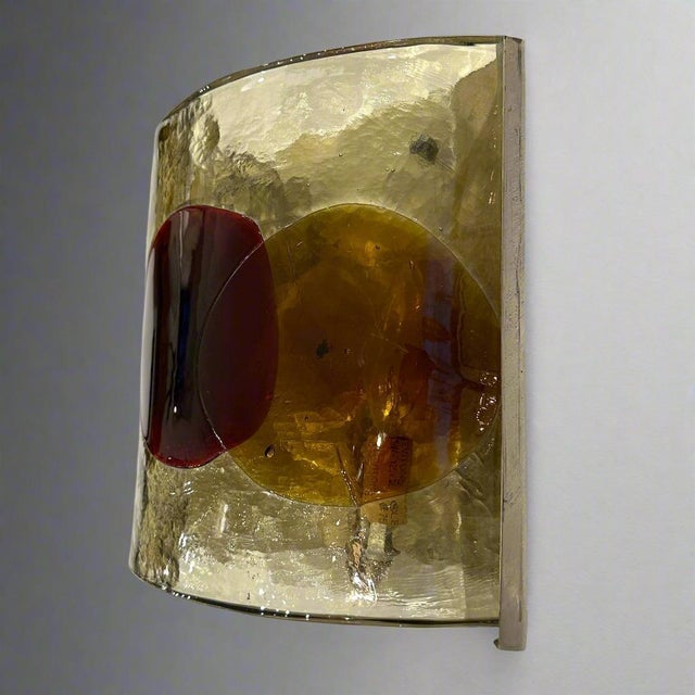 Venini Mid-20th Century Modernist Art Glass Sconce by Fulvio Bianconi for Venini. For Sale - Image 4 of 7