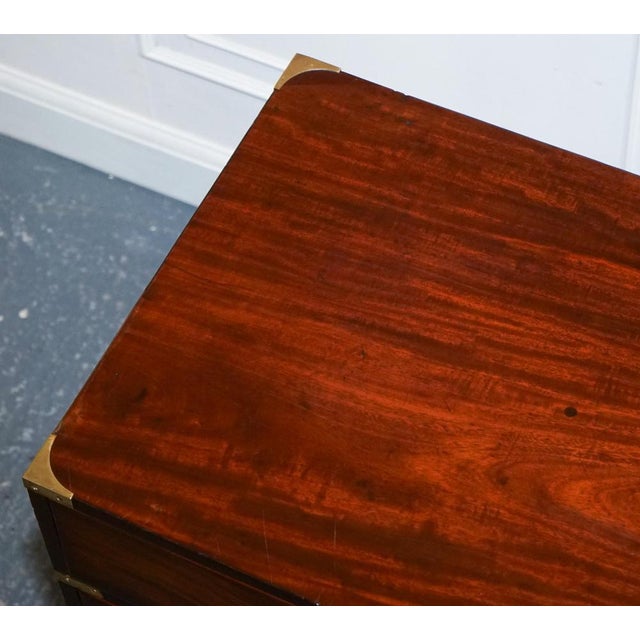 Victorian Military Campaign Chest of Graduated Drawers For Sale - Image 16 of 18