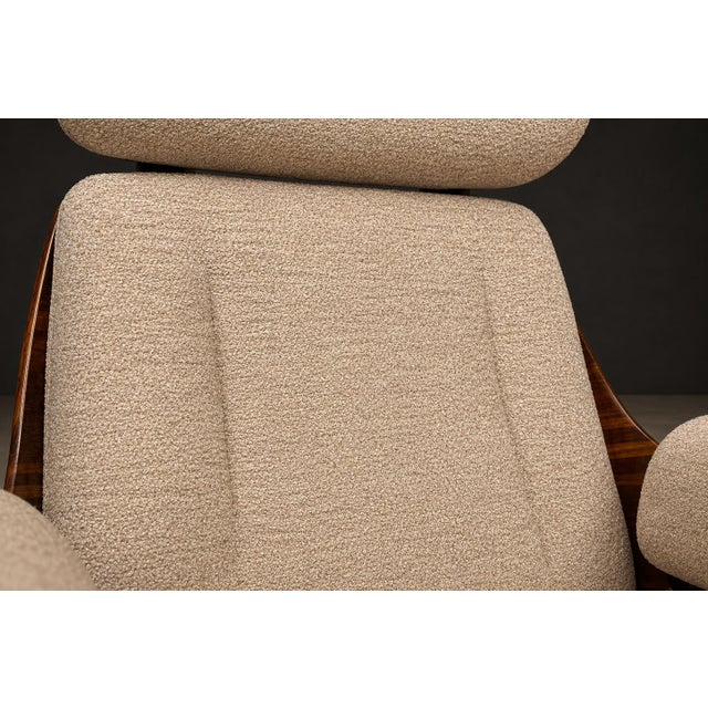 Carlo Fongaro - Tall Dinamarquesa Swivel Chair in Rosewood & Chenille, 1960s For Sale - Image 16 of 18