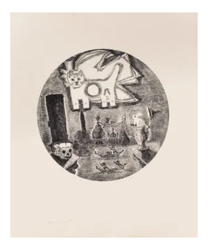 Gian Paolo Berto - The Cat - Etching on Paper - 1970s