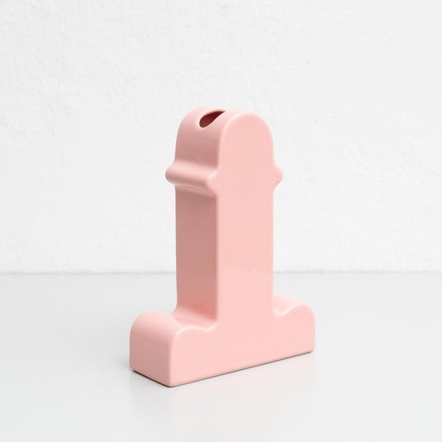 Pink Ceramic Shiva Flower Vase by Ettore Sottsass for BD Barcelona, 2015 For Sale - Image 6 of 18