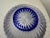 Glass Vintage Bohemian Czech Centerpiece Cobalt Blue Cut to Clear Glass Crystal Bowl For Sale - Image 7 of 9