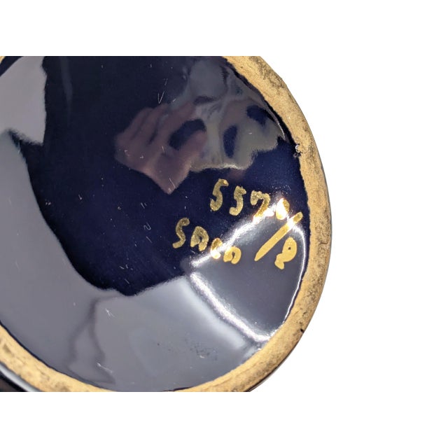 Vintage Italian Gold and Black Vase by Saca, 1940s For Sale - Image 10 of 11