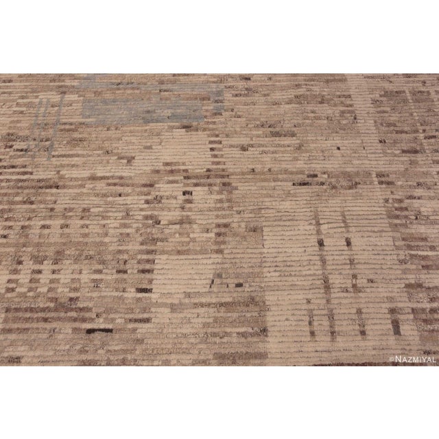 Contemporary Earthy Abstract Nomadic Modern Area Rug For Sale - Image 4 of 9