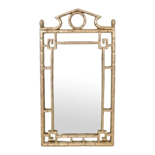 Chinoiserie Style Faux Bamboo Mirror For Sale