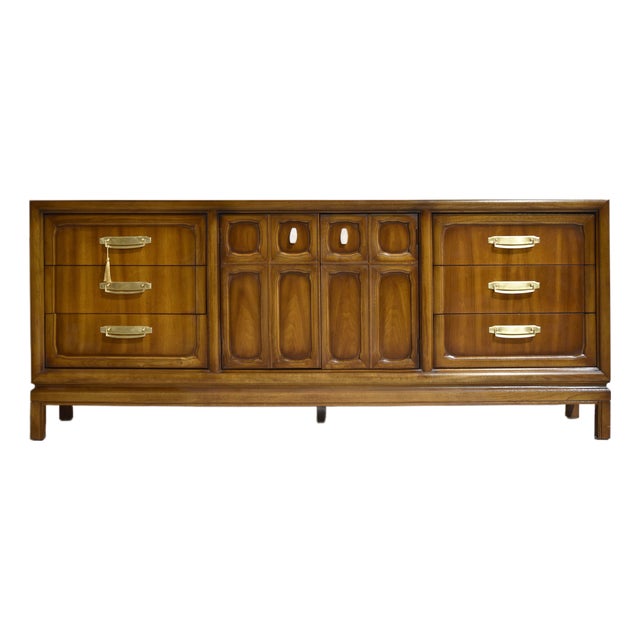 1970s Campaign Style Lowboy Dresser by Henry M. Goodman Furniture For Sale